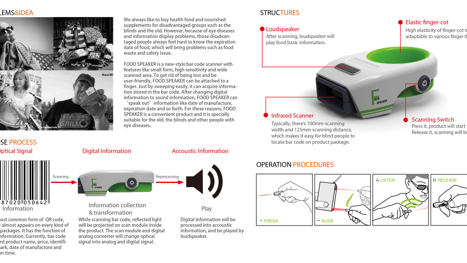 Food Speaker — industrial design board